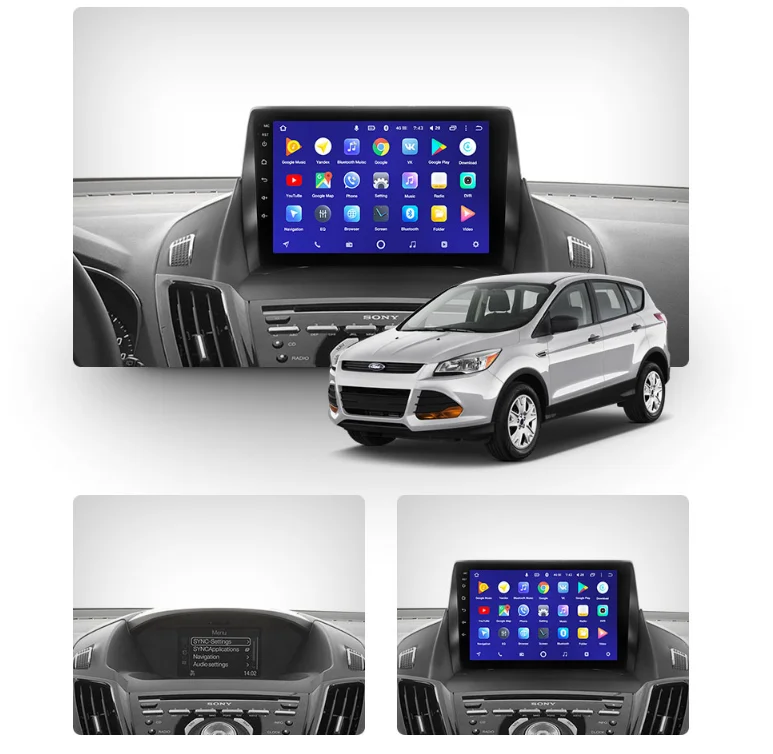 Billig Android 10 128G Für Ford Kuga 2 Escape 3 2012 - 2019 Auto DVD GPS Navigation Auto Radio Stereo Multimedia Player Steuergerät Keine 2din