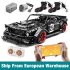 Mold King 13108 APP модель автомобиля, совместимая с планкой, Mustang Hoonicorn с функцией двигателя, автомобильные строительные блоки, кирпичи, детские игрушки