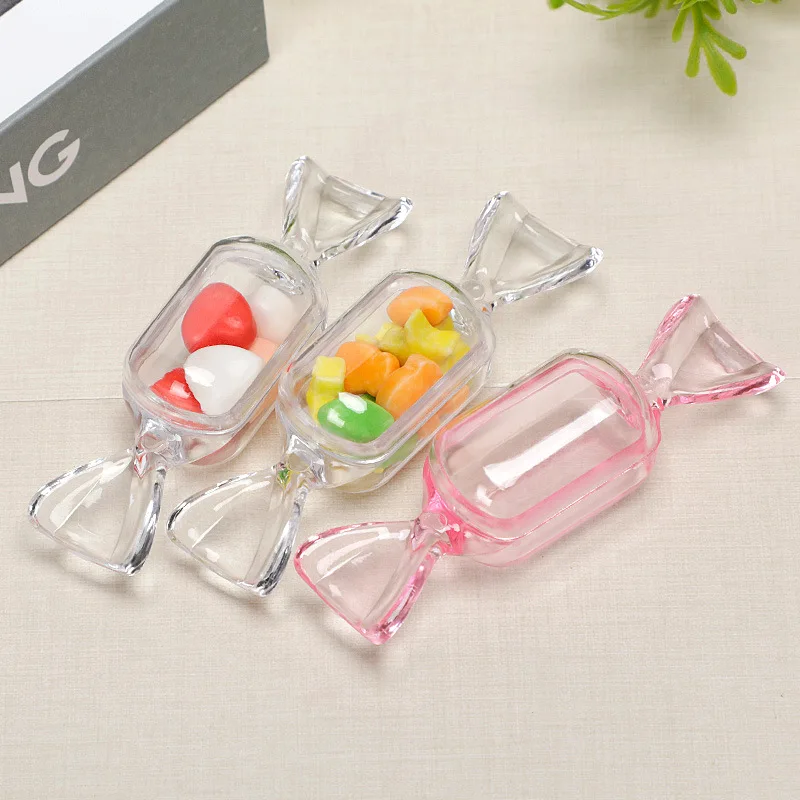 

Small Plastic Containers with Lids Candy Shaped Jewelry Box Mini Clear Jewelry Case for Storage of Small Items Jewelry Pills