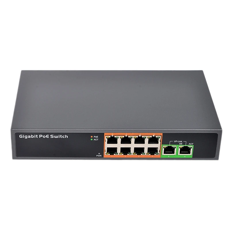 

PSE1008G 8 + 2 все гигабитные Poe коммутатор 150 Вт Мощность IEEE802.3Af/на Poe сетевой Ethernet коммутатор (ЕС вилка)