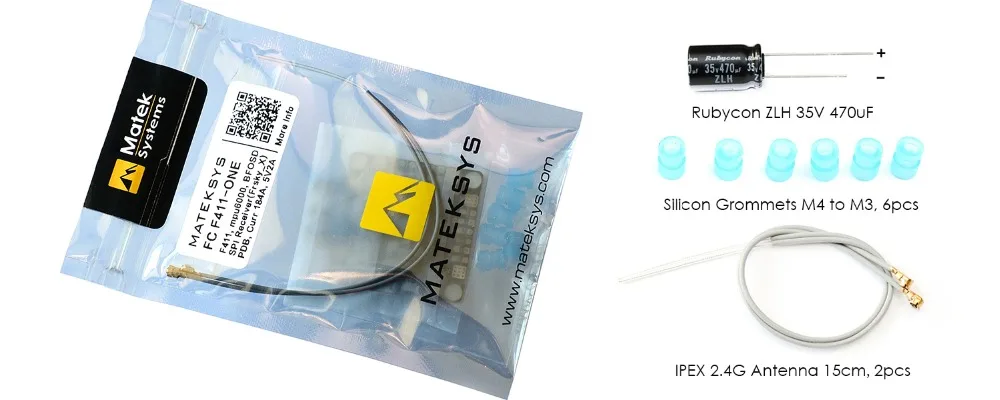 Система matek F411 One F4 Полетный контроллер AIO OSD 5V BEC Датчик тока для моделей RC