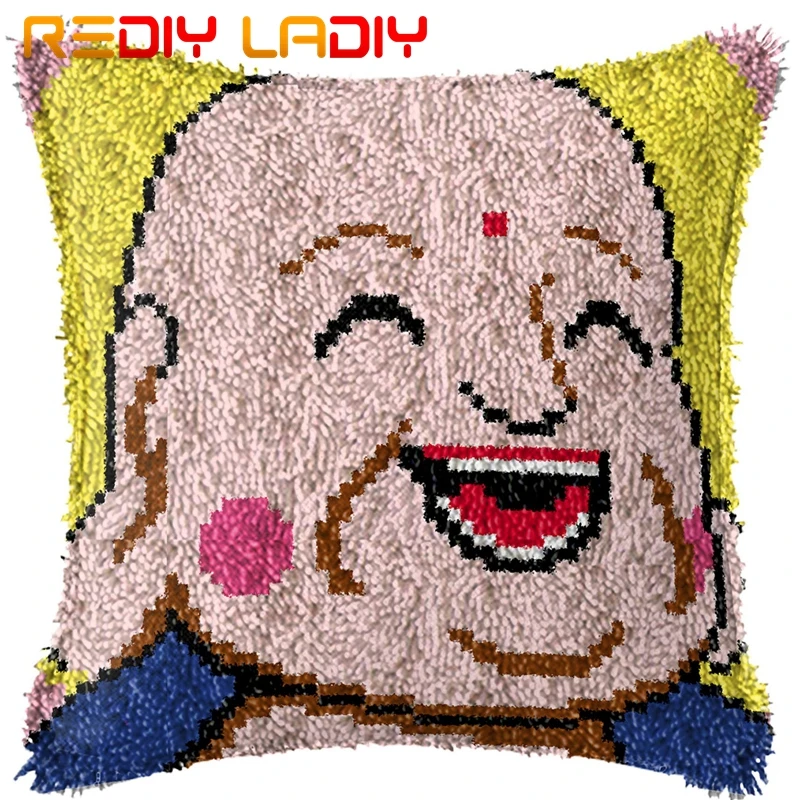 Крюк с защелкой подушки Будды значок предварительно холщовые распечатанные на