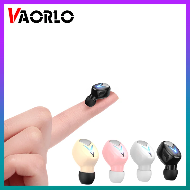 VAORLO одиночные мини невидимые Bluetooth 5 2 наушники TWS True Беспроводные Стерео Игровые