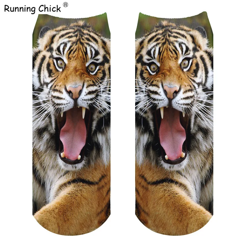 Бегущая цыпленок Тигр большая мышь 3d печать взрослые носки|socks sock|socks printsocks |