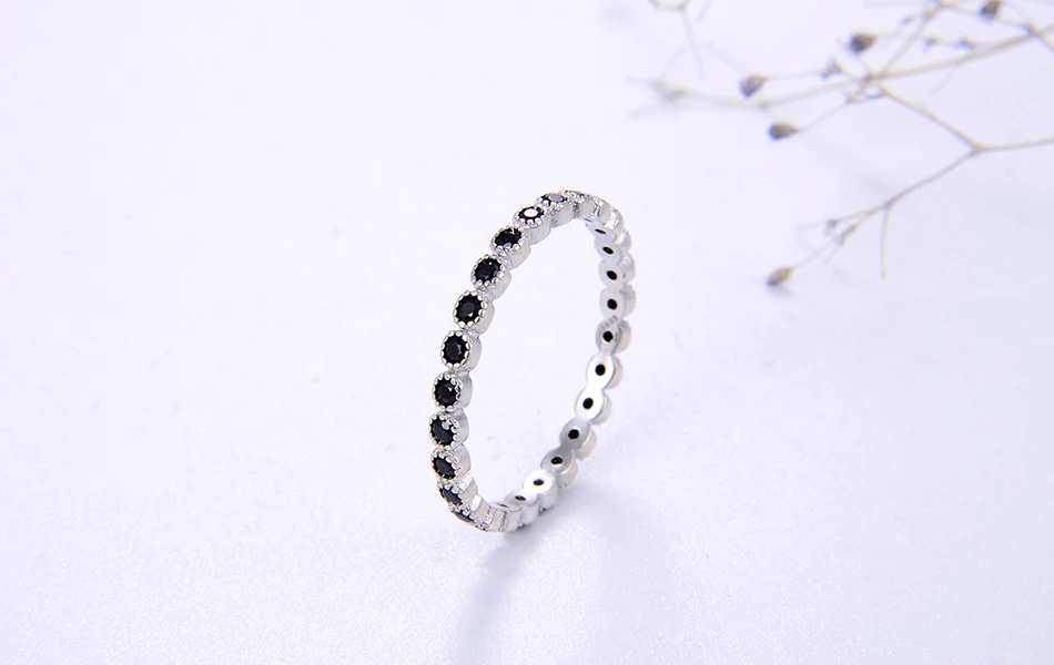 ORSA JEWELS, Настоящее серебро 925 пробы, складные кольца для женщин, полный круг, AAAA, циркониевое кольцо, кольца на палец, свадебные, обручальные ювелирные изделия SR145