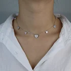 Новинка Очаровательное мини-ожерелье с кулоном в виде сердца с фианитами короткое ожерелье модное ювелирное изделие для девушки милое ювелирное изделие для вечерние ринки свадебный подарок