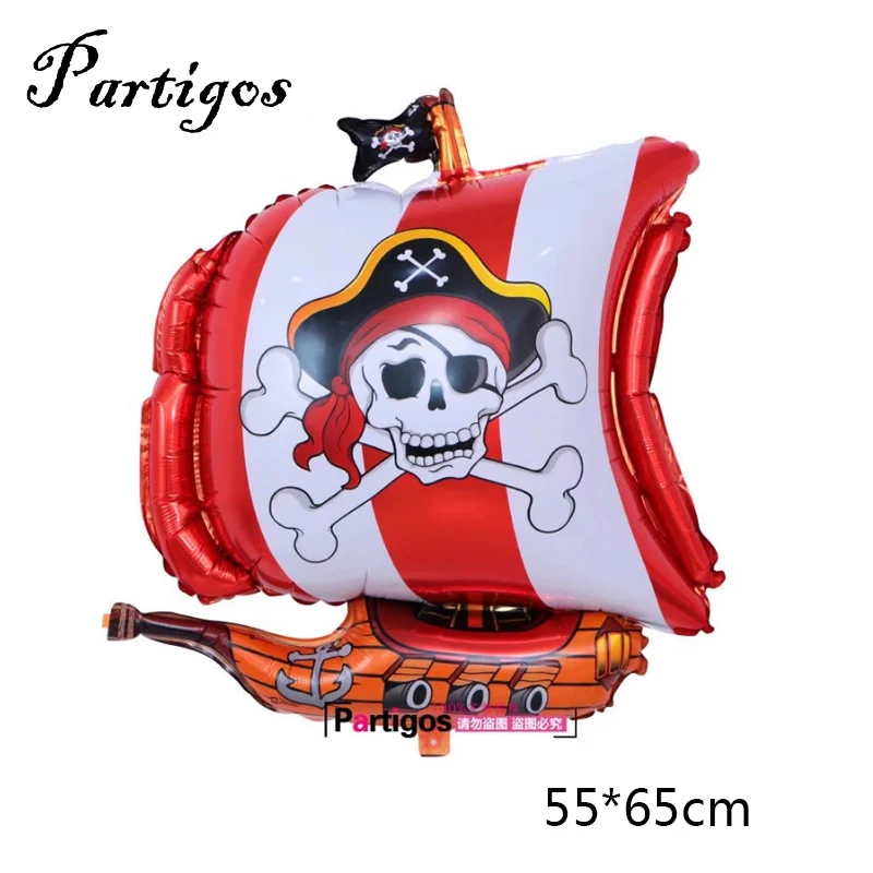 Pirate Ship 1 2 шт. большой самолет автомобиль фольги Воздушные шары поезд школьный автобус скорой помощи гелий воздушный шар подводная лодка корабль для вечеринка для мальчика день рождение украшения - Цвет: Pirate Ship 1
