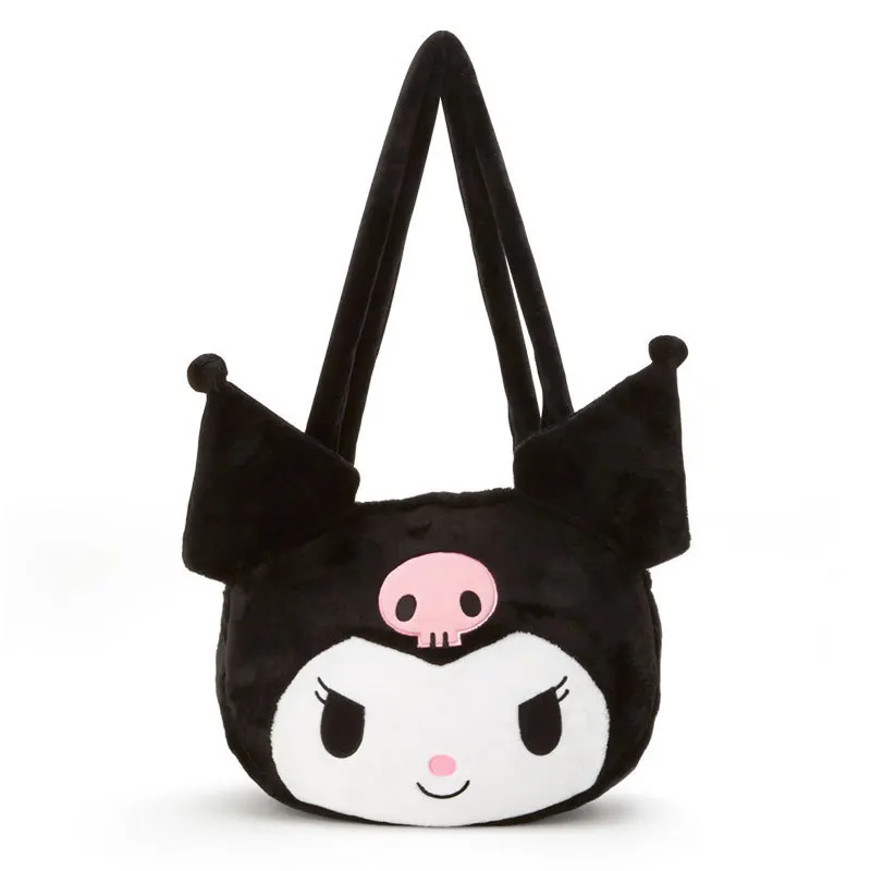 

Kawaii Kuromy Tote Bag My Melodi Plush Bag Cinnamoroly Shoulder Bag Pom Pom Purined Bag Gifts for Girls