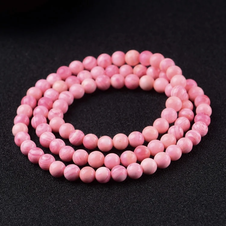 Женский розовый отдел три круга бисера ручная струна цветущая персиковая