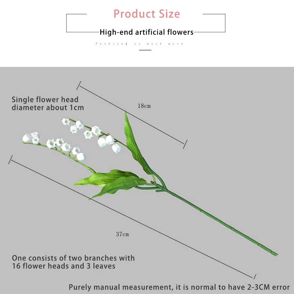 Искусственный цветок ландыш двойная вилка 37 см 6 палочек букет ландышей праздник