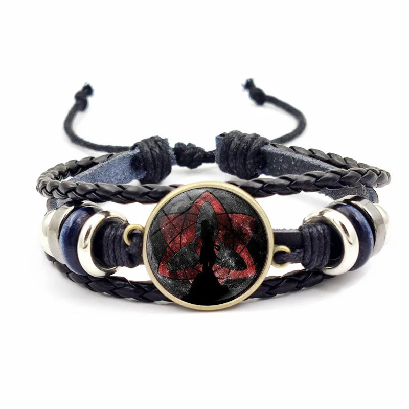 Аниме Наруто Акацуки косплей браслет Uchiha Itachi Sharingan Rinnegan Time Gem кабошон сплав