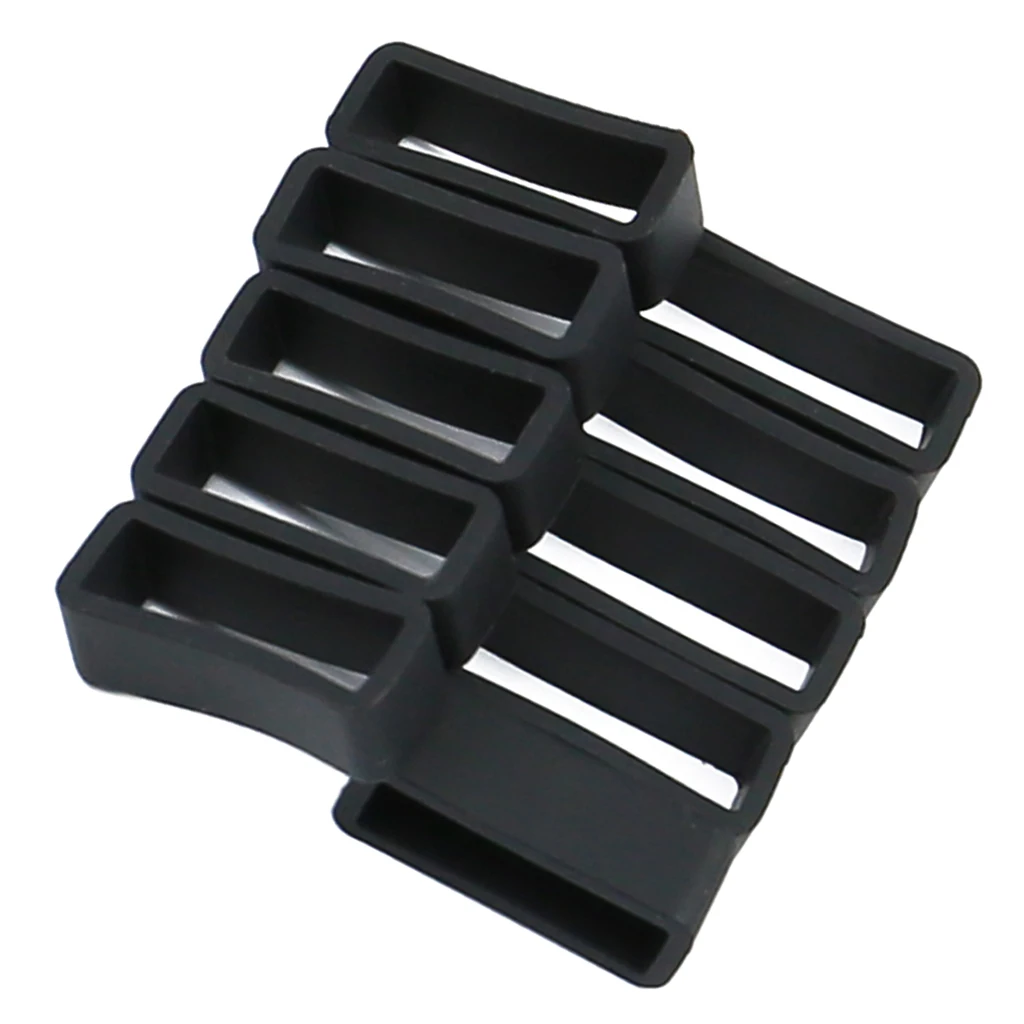 10x Assorted Silicone Watchband Strap Loop Sport Watch Holder Repair Retainer