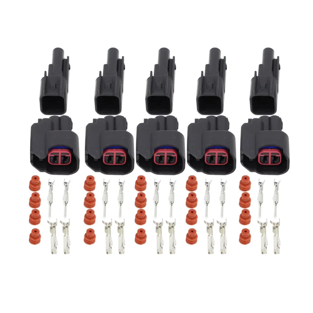 2-контактный гнездовой и мужской EV6 топливный инжектор Электрический разъем