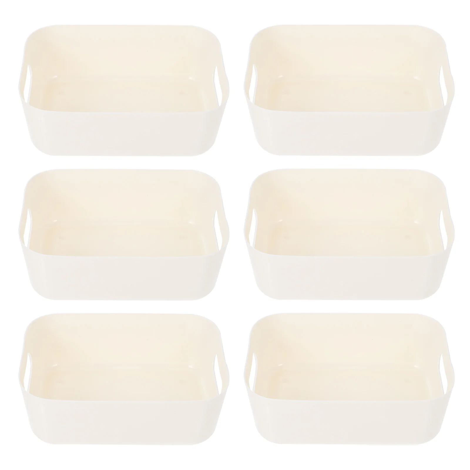 6pcs Practical Storage Baskets Simple Style Sundries Containers Room Decors