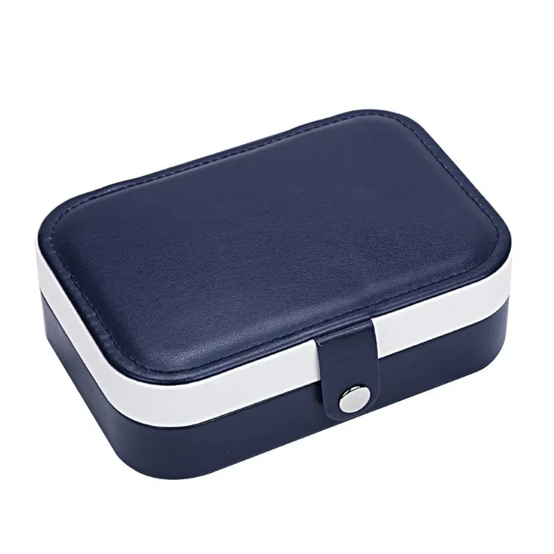 

Multi-function Jewelry Storage Box Portable Double-layer Ring Necklace Organizer