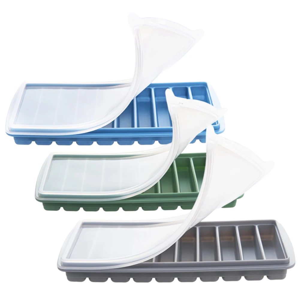 

Ice Stick Tray Rectangular Ice Cube Mould Silicone Ten Fingers Ice Box With Lid Reusable For Water Bottle Cocktail Parties Mould
