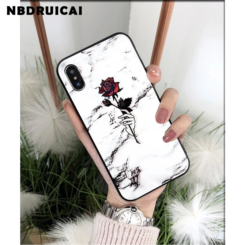 Дизайнерский чехол высокого качества NBDRUICAI Art Modern Design Flower Rose для iPhone 11 Pro XS MAX 8 7 6 6S Plus X 5 5S SE XR.