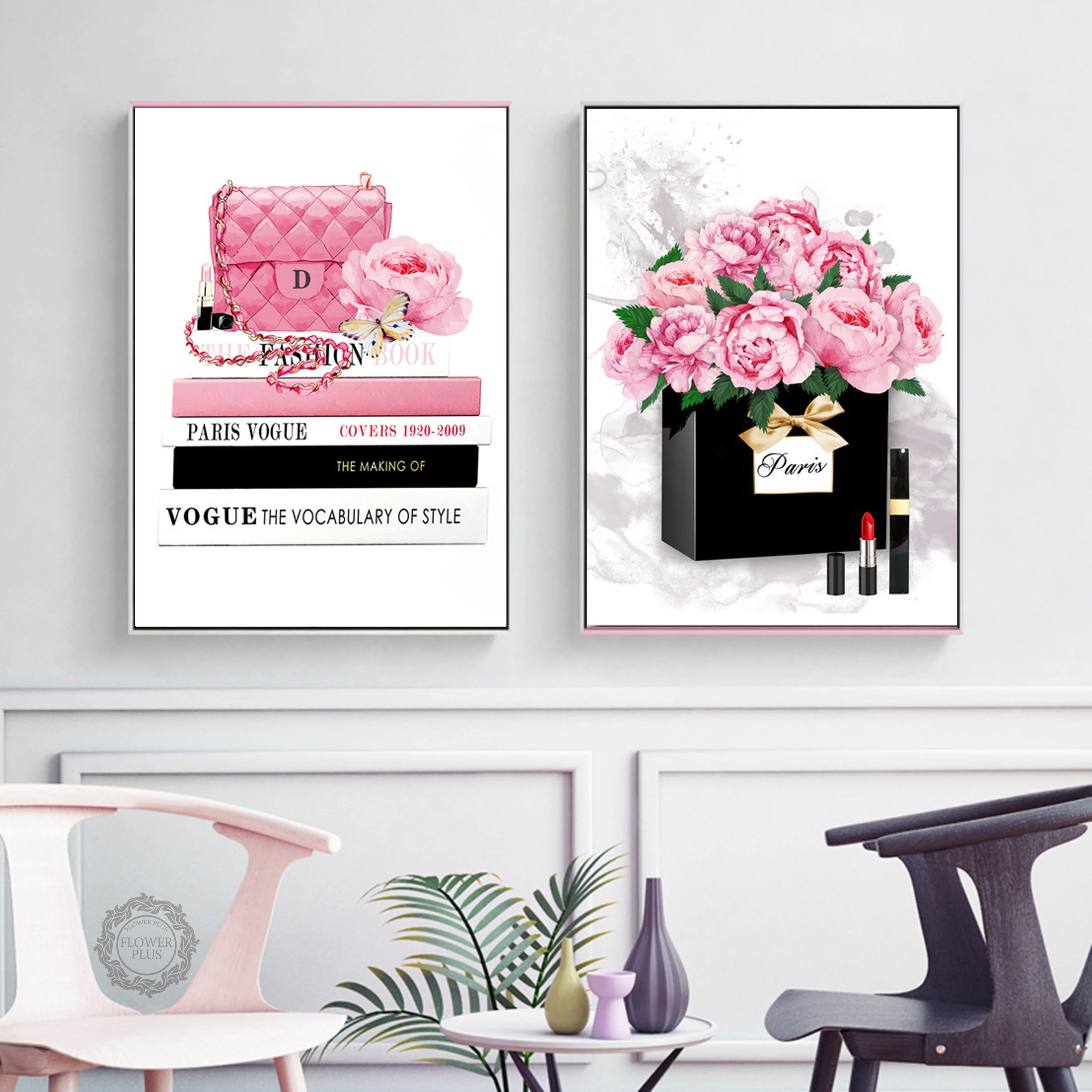 Картины на холсте модное настенное искусство для девушек домашний декор