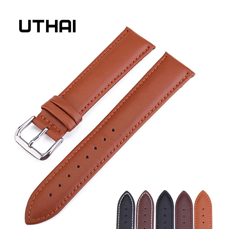 Часы UTHAI Z24 из натуральной кожи 12 /14 /16 /18 /19 /20/22/24 мм Ремешки для наручных