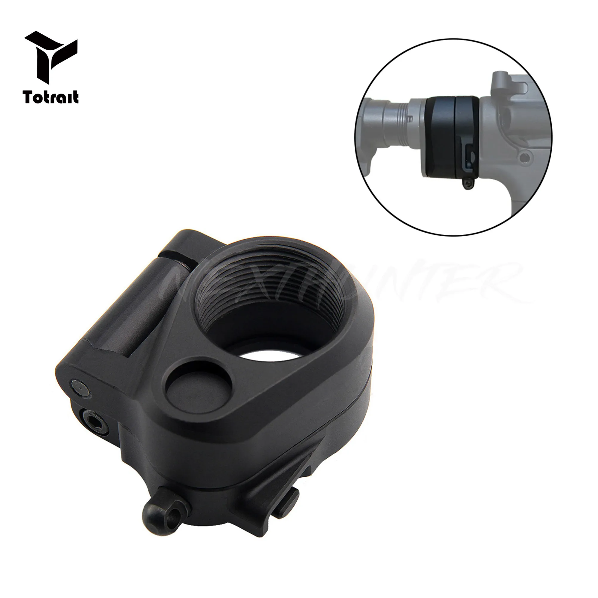

Tactical AR Black Folding Stock Adapter Fit M16 M4 SR25 Series GBB(AEG) For Airsoft Paintball Shooting Hunting Accessories