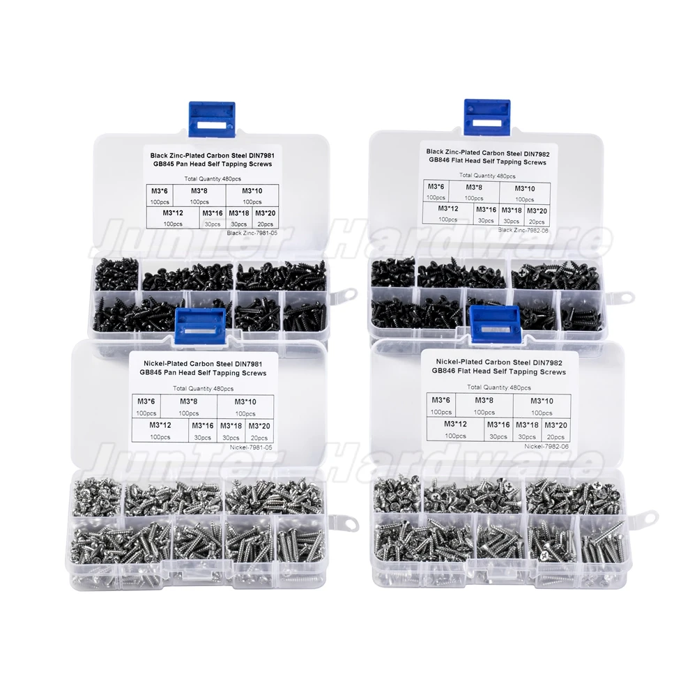 480 шт. саморезы M3(3 мм) из никелированной углеродистой стали|Винты| |
