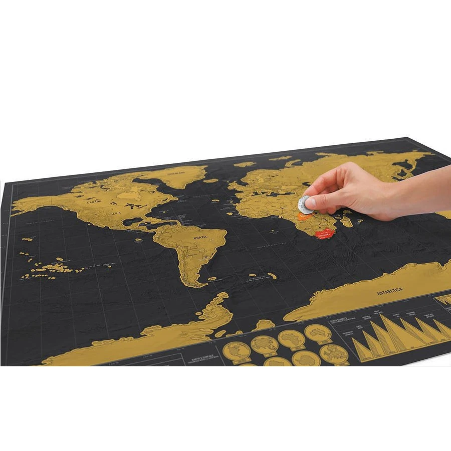 

For VIP Deluxe Erase World Map off World Map Personalized Travel Room Home Decoration Wall Stickers