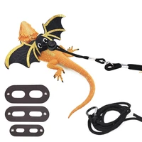 lizard traction rope reptile harness leather leash with wing pet suppiles contains three specifications