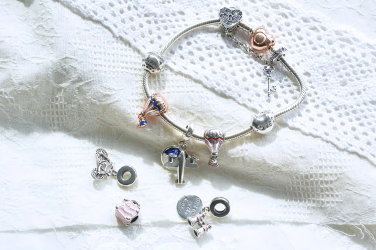 Новое поступление 100% бусин бинокль в форме сердца подвески подходят для