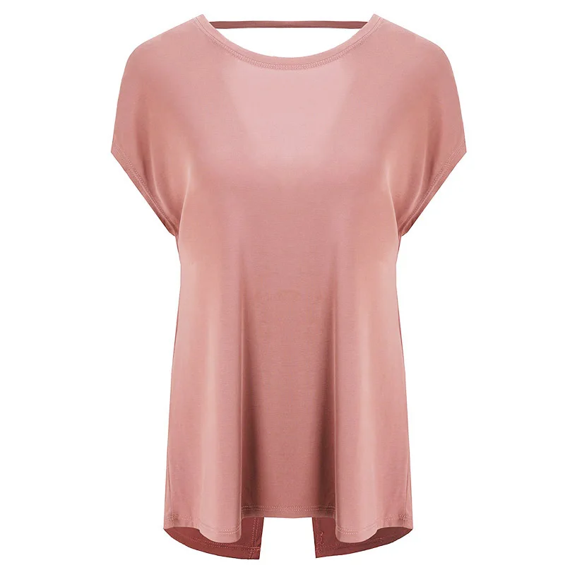 Женский топ для фитнеса и йоги спортивная рубашка с коротким рукавом