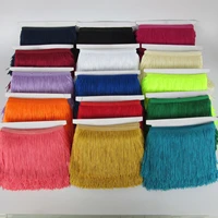 beatiful 1yards length 10cm wide lace fringe trim tassel fringe trimming for diy latin dress stage clothes accessories lace