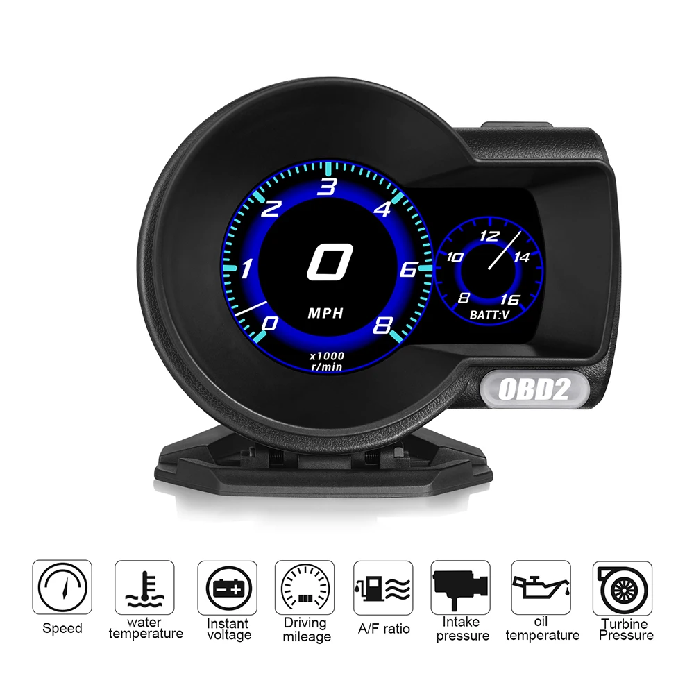 Автомобильный диагностический инструмент OBD2 сканер кода автомобильный HUD