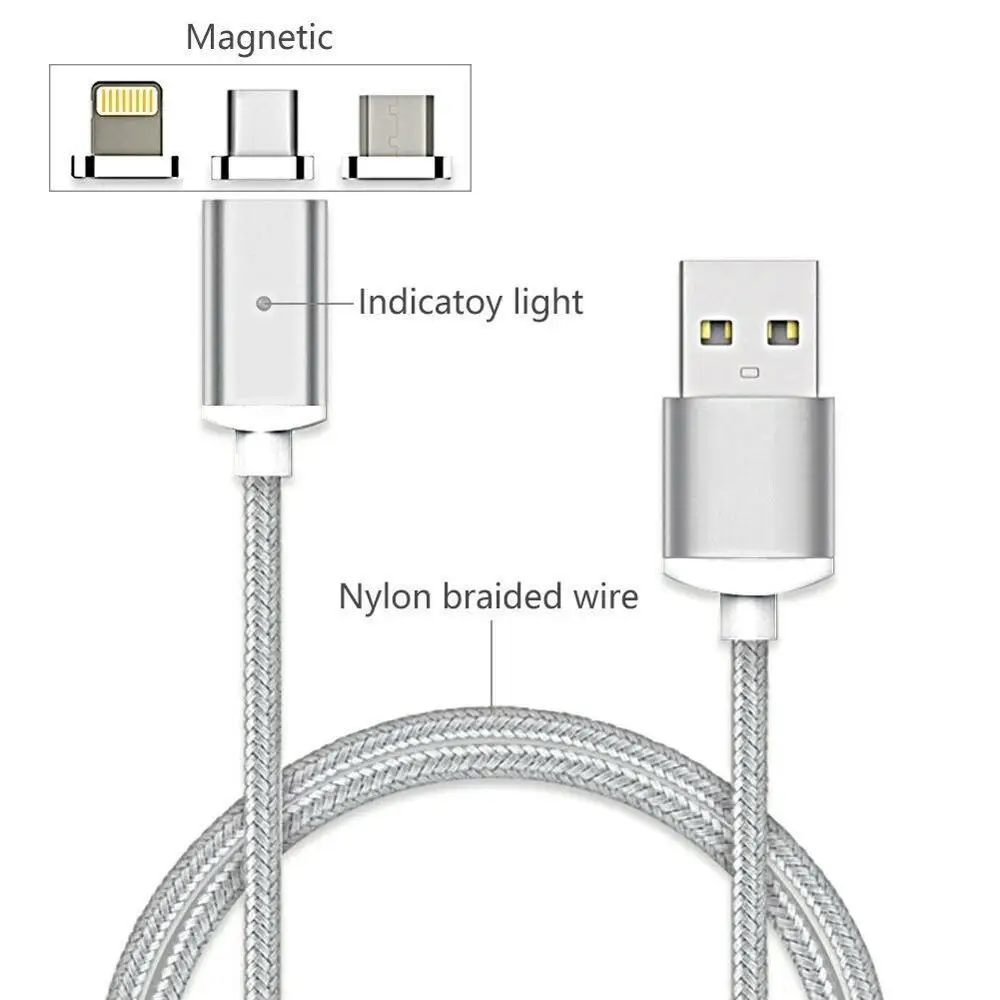 Магнитный кабель USB для быстрой зарядки, магнитный кабель usb type C для зарядки и передачи данных, кабель Micro USB для мобильного телефона, usb-шнур