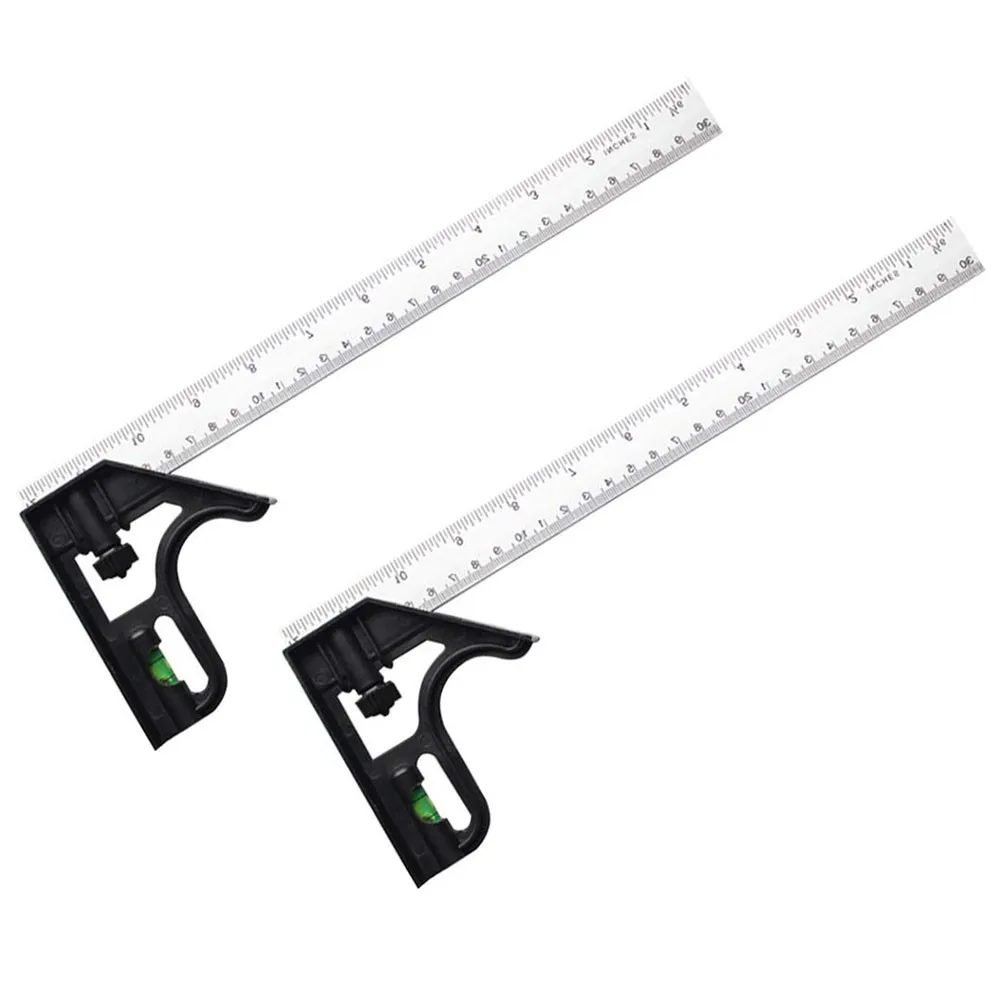 

Professional 305mm Combination Square Angle Ruler Adjustable Steel Protractor Right Angle Ruler Carpenter Measuring Tools