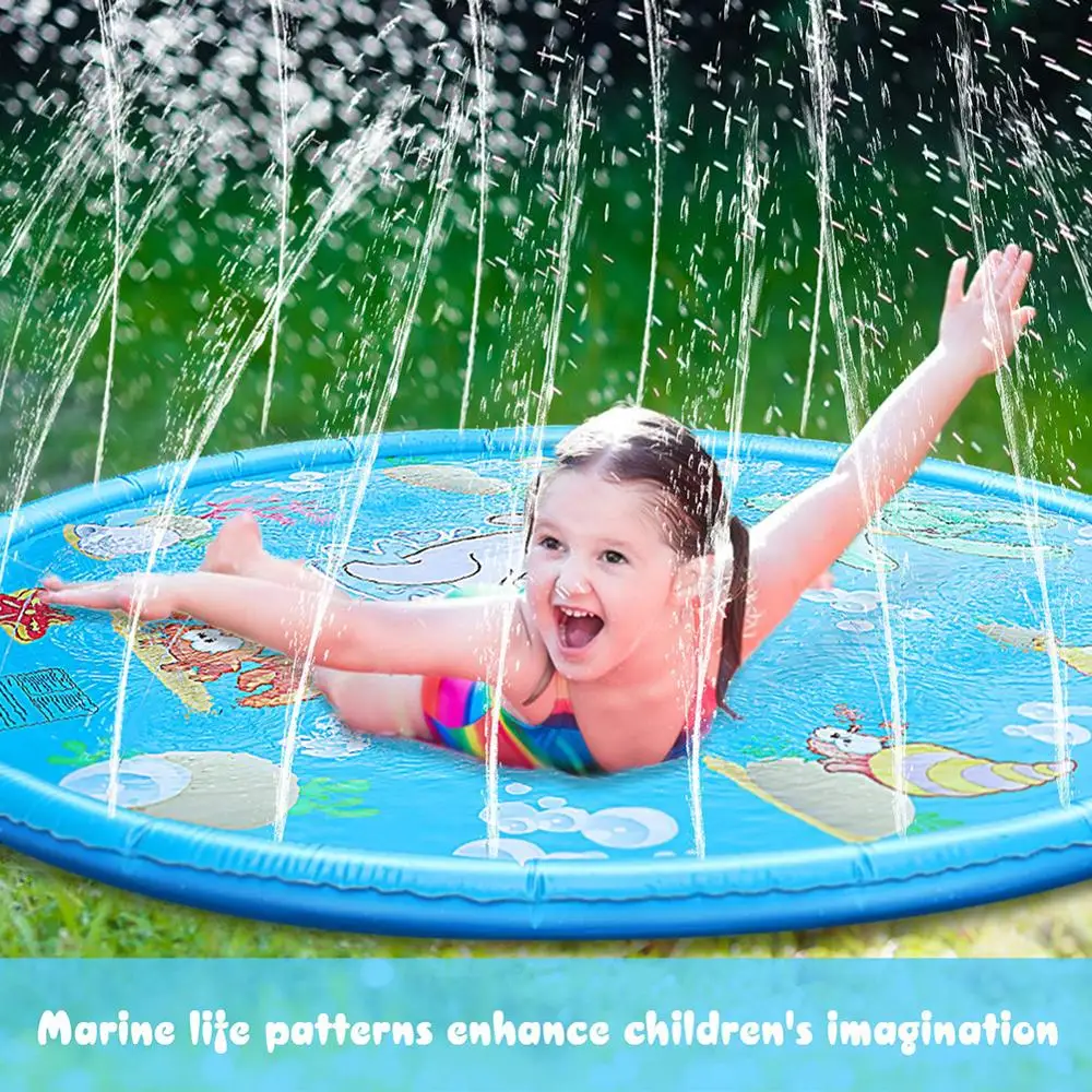 

Outdoor Lawn Beach Sea Animal Inflatable Spray Water Games Beach Mat Cushion Toys Kids Play Mats Sprinkler Pad Tub Swimming Pool