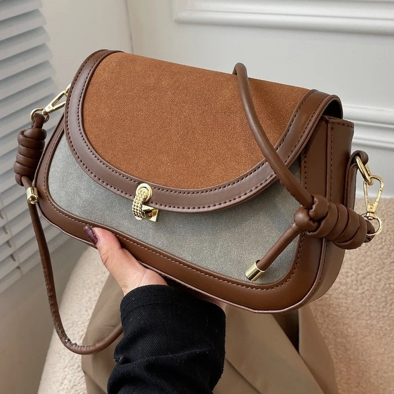 

New Fashion Retro Messenger Bag Women Handbags Luxury Matte Leather Handbags Female Underarm Bag Square Crossbody Bag Purse