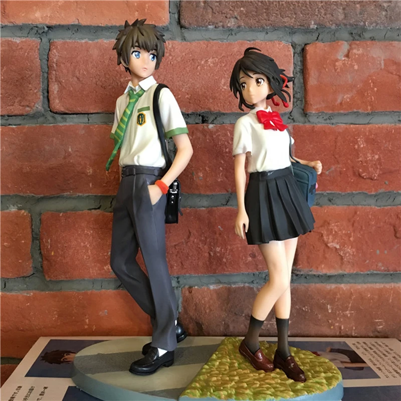 

2PCS Your Name Action Figure Model Toy kimino na wa Miyamizu Mitsuha Action Figures Animes Japoneses for Kids Toys Gift