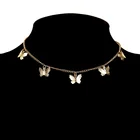 Многослойная подвеска бабочка ожерелье Шарм с Луной и звездой ожерелье в стиле бохо, ювелирное изделие подарок на день Святого Валентина