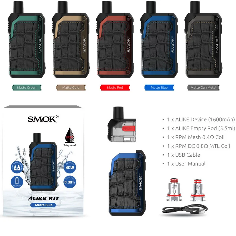 Новинка! SMOK Оригинал alike Vape Pod Kit 40 Вт электронная сигарета 5 мл картридж 1600 мАч