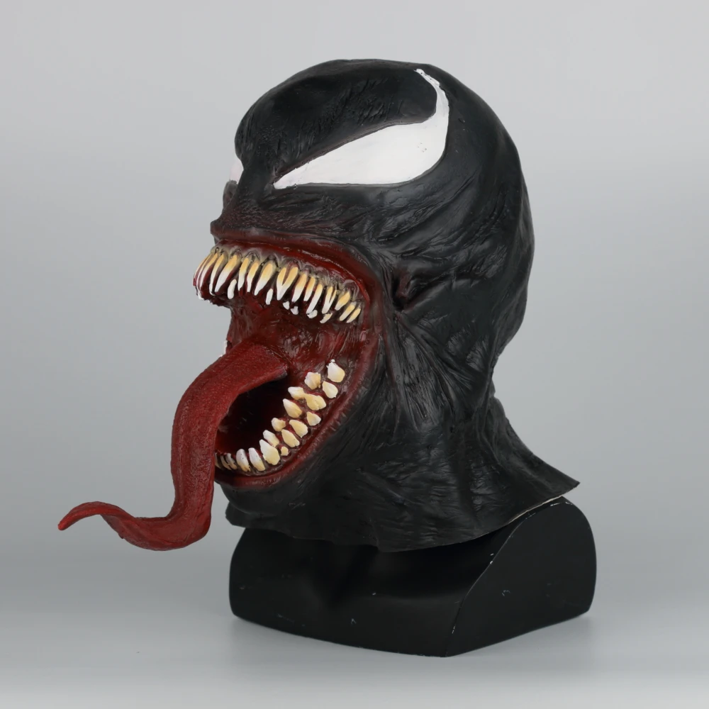 Spider-Man The Venom Mask Cosplay Spider Man Edward Brock Dark Superhero Venom Latex Masks Helmet Halloween Party Props