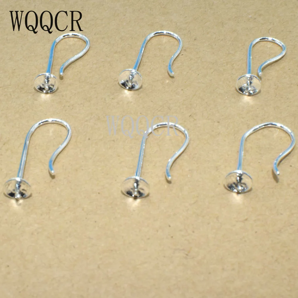 10PCS Wholesale Jewelry Making Beads 925 Sterling Silver colorFindings Line Earring Hook Earwire For | Украшения и аксессуары