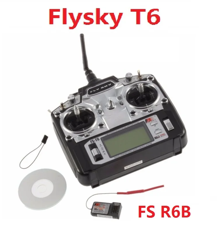 Flysky FS-T6 FS T6 6-канальный 2 4g цифровой передатчик RC контроллер + ЖК-экран R6B приемник