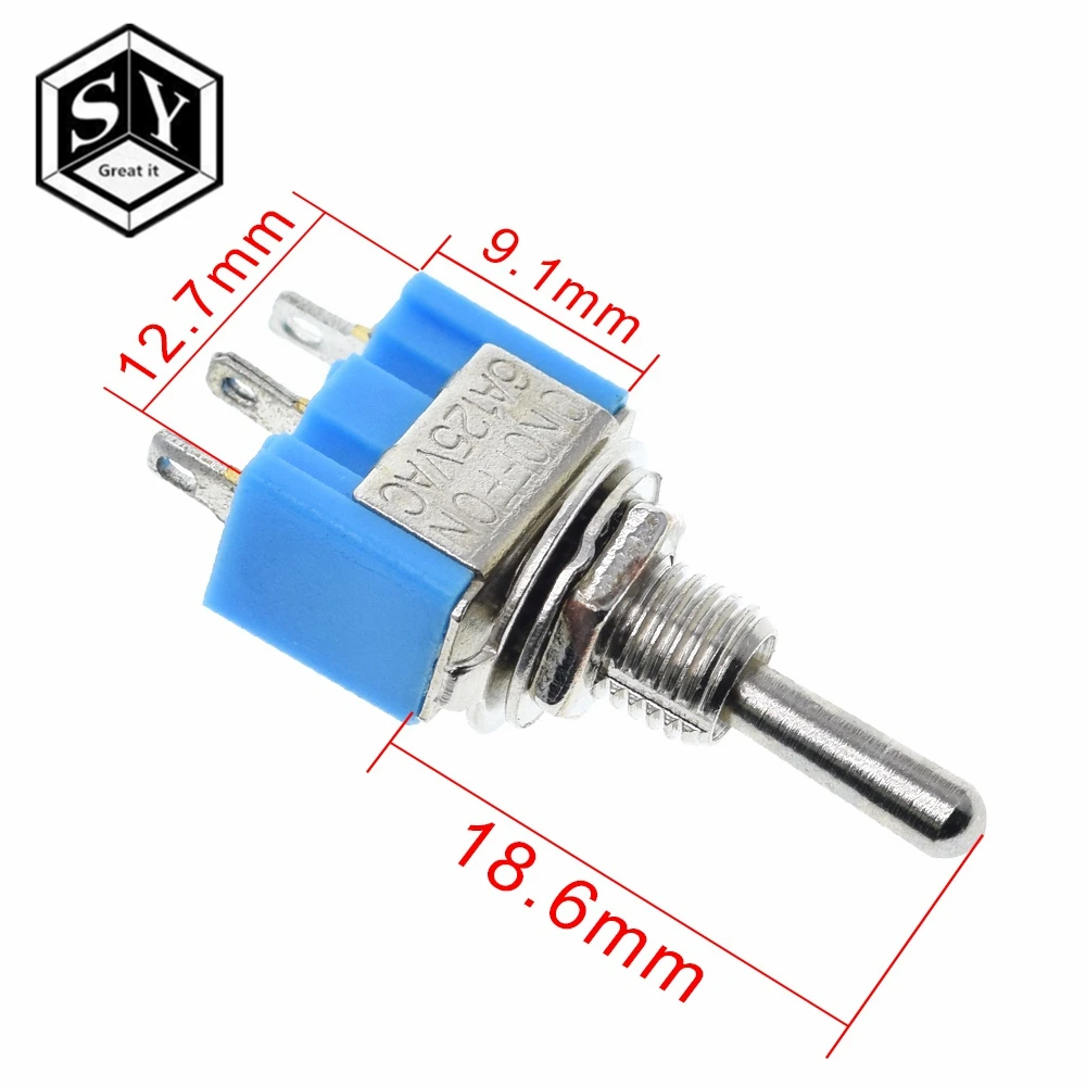 1 шт. переключатель сделай сам ВКЛ ВЫКЛ/ВКЛ ВЫКЛ 3 контакта позиции фиксация