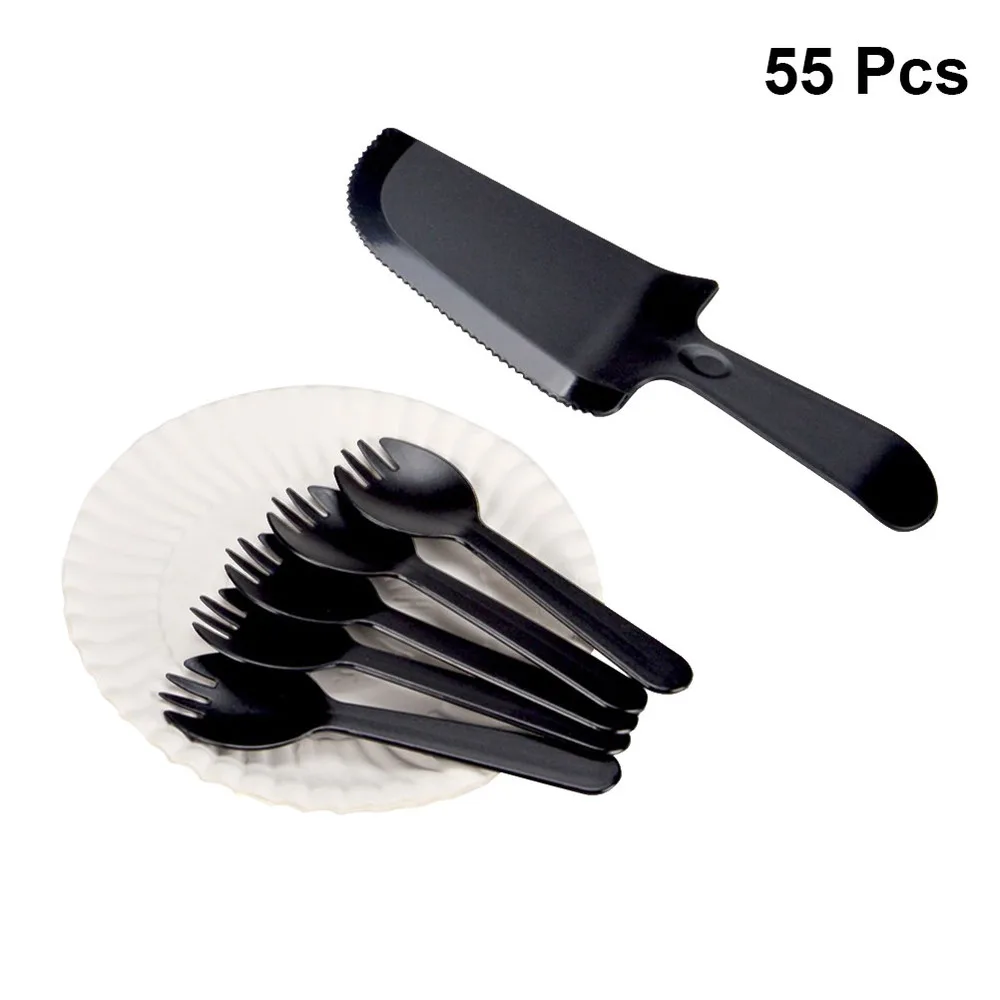 5 предметов одноразовые столовые приборы тарелки для торта вилки дня рождения