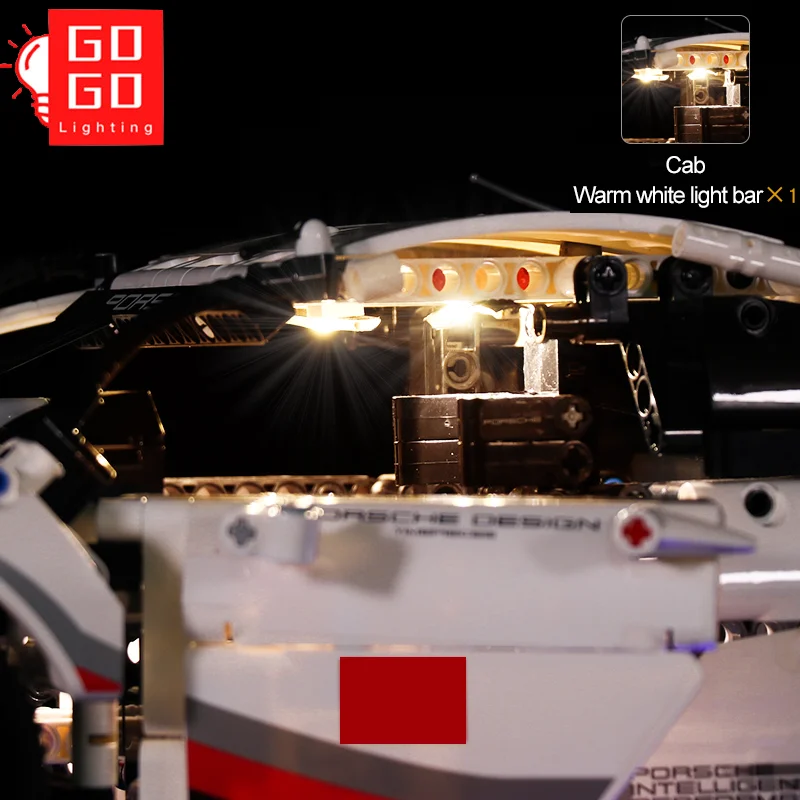 

GOGOMOC Brand LED Light Up Kit ,The Accessory Of Lego 42096 for Technic Series White Super Racing Car (Not Model )
