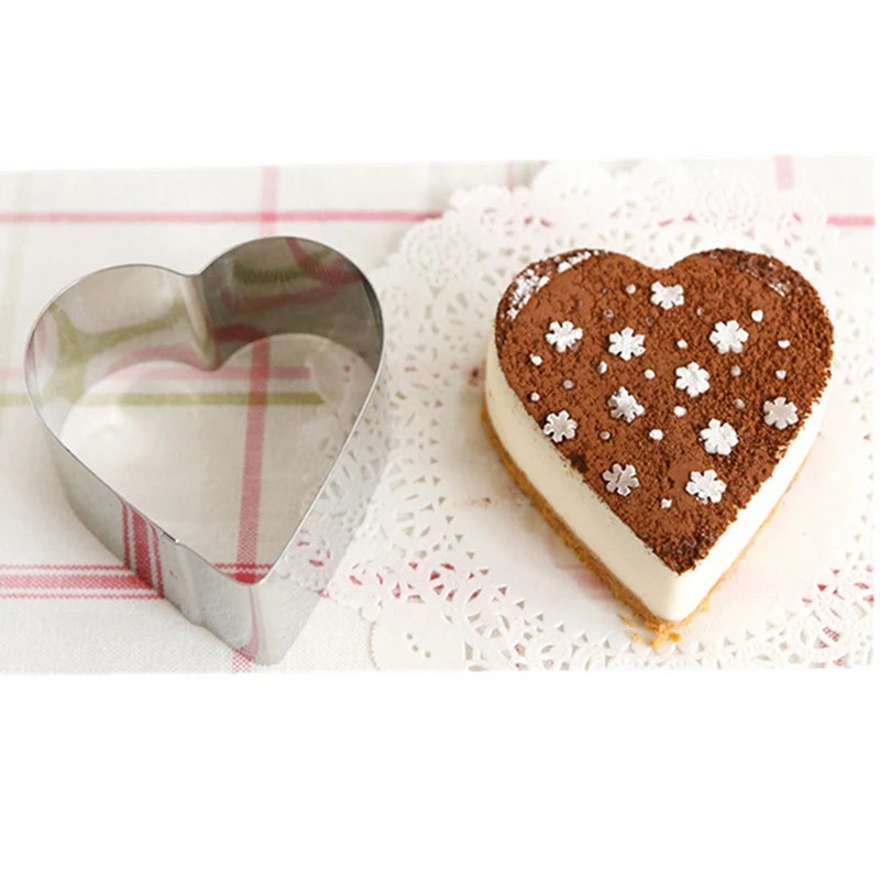 

4 Shape Stainless Steel Mousse Cake Ring Mold Slicer Cooking Ring Mould for Mousse Pastry Fluffy Pancake Salad Baking Tips Tool