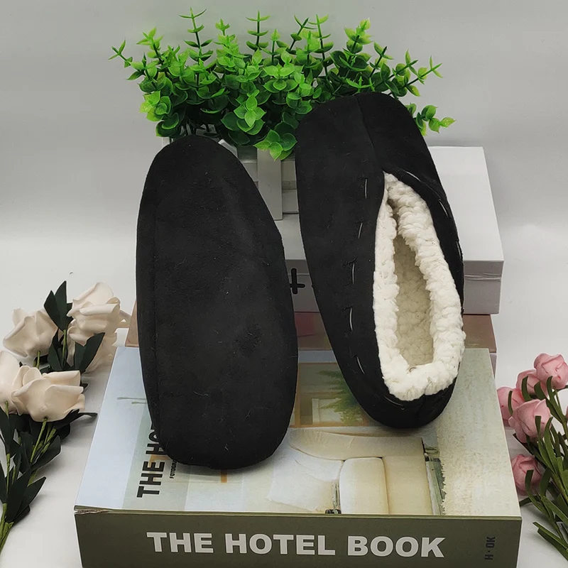 Мужские теплые домашние тапочки обувь специальные плюшевые унисекс Зимние