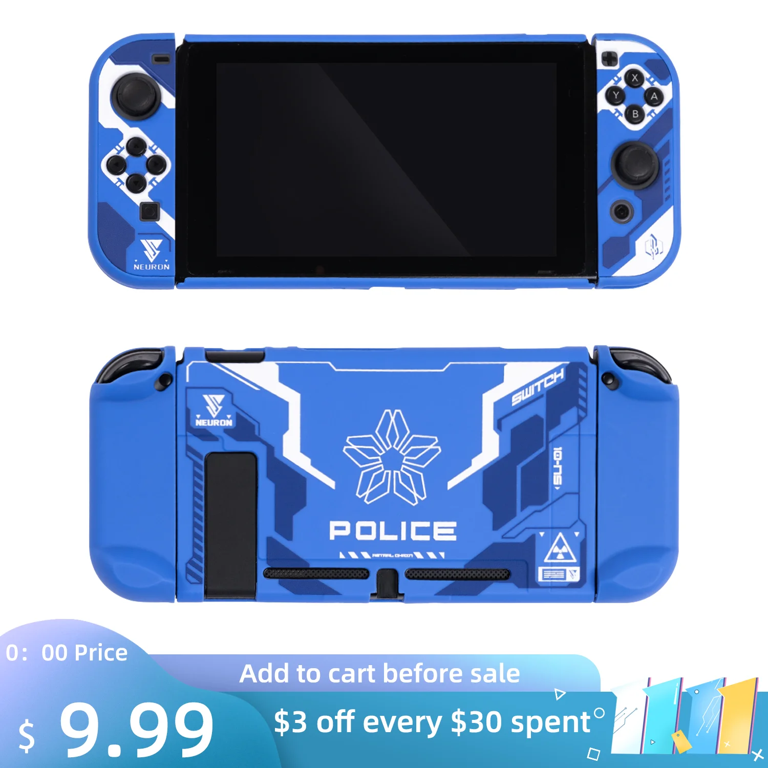 MONCON Чехол для Nintendo Switch астральная цепочка тематический дизайн синий разрез