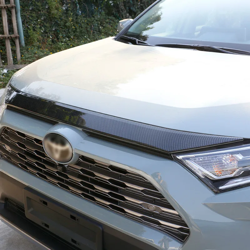 УГЛЕРОДНЫЙ АБС-пластик хром крышка капота двигателя отделка наклейка для 2019 2020