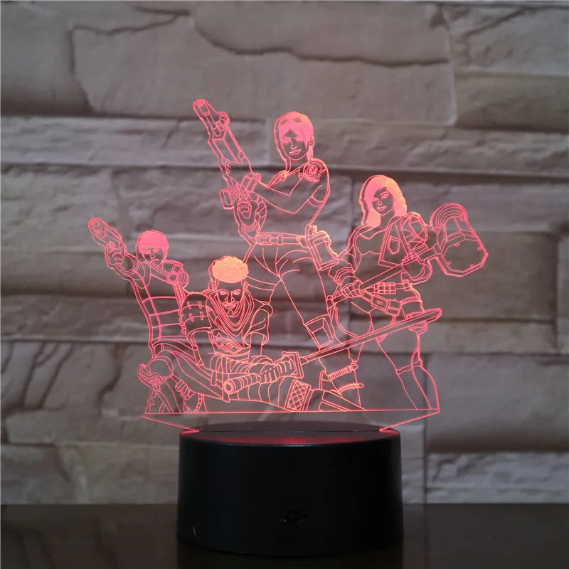 Game Team Figure 3D Table Lamp LED Night Light 7 Colors Changing Bedroom Sleep Lighting Home Decor Gifts Souvenirs | Лампы и освещение