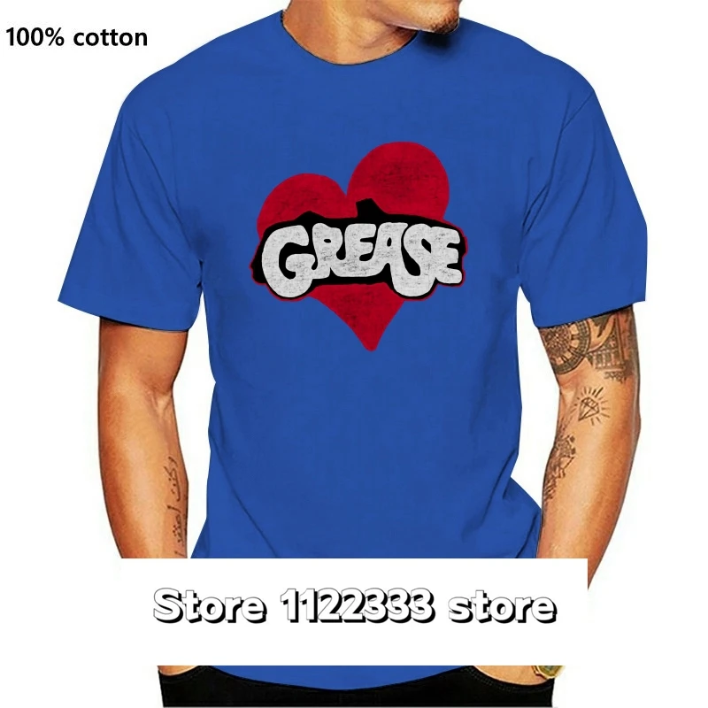 

Camiseta con logotipo autorizado de corazón de película de grasa para mujer, camiseta única clásica de todos los tamaos